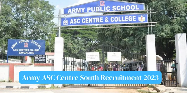 Army ASC Centre South Recruitment 2023