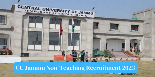 CU Jammu Non-Teaching Recruitment 2023