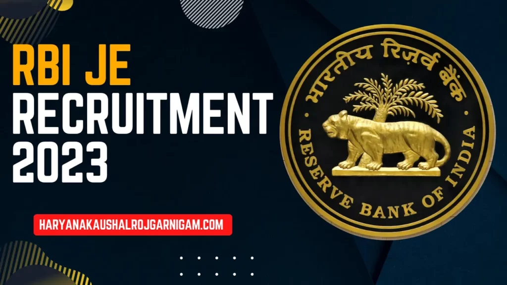 RBI JE Recruitment 2023