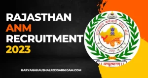 Rajasthan ANM Recruitment 2023