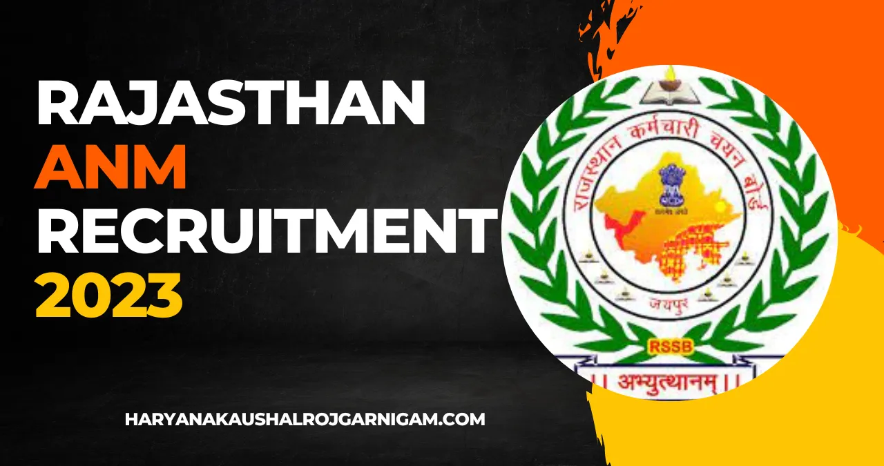 Rajasthan ANM Recruitment 2023