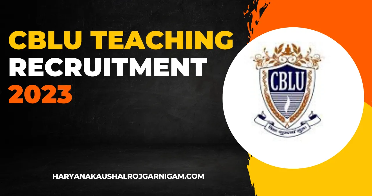 CBLU Teaching Recruitment 2023