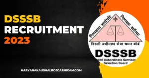DSSSB Recruitment 2023