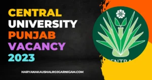 Central University Punjab Vacancy 2023