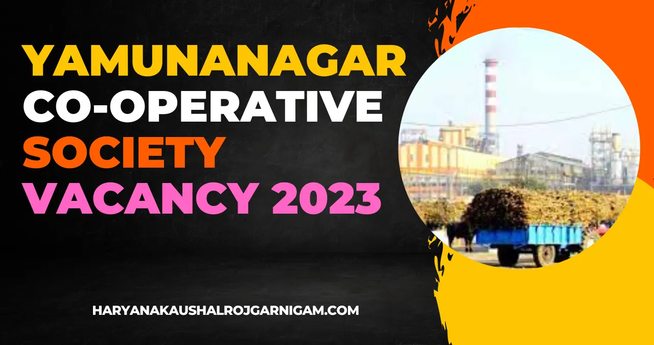Yamunanagar Co-Operative Society Vacancy 2023