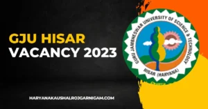 GJU Hisar Vacancy 2023