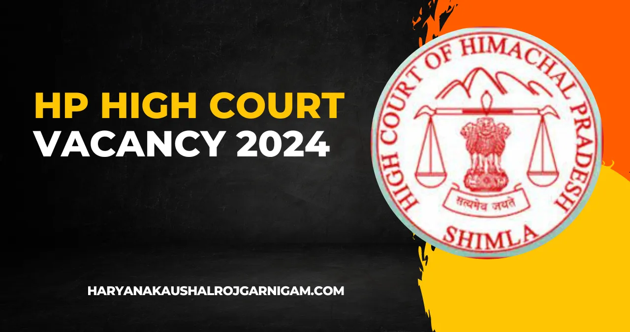 HP High Court Vacancy 2024