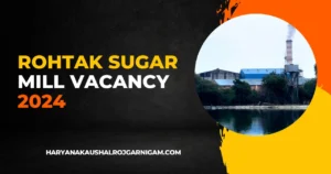 Rohtak Sugar Mill Vacancy 2024
